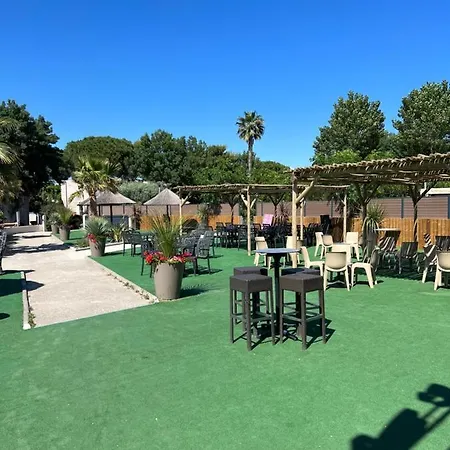 Mobilhome Vias Plage Dans Camping Buitenkant foto