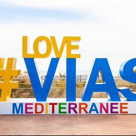 Mobilhome Vias Plage Dans Camping Buitenkant foto